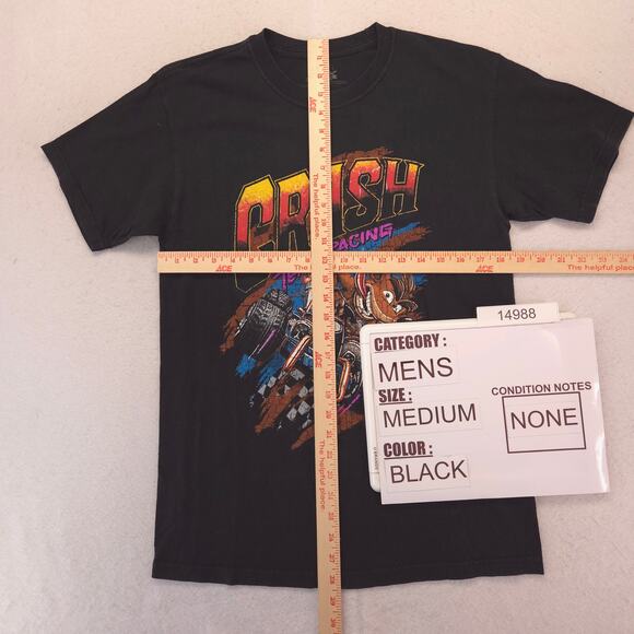 Crash Team Racing Video Game Short Sleeve Graphic Shirt Adult Mens Size M Black - Picture 5 of 9